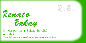 renato bakay business card